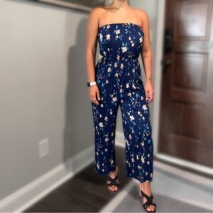 Jumpsuit romper strapless size Small